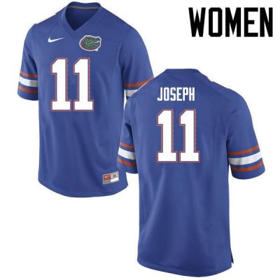 Women's Florida Gators #11 Vosean Joseph NCAA Nike Blue Authentic Stitched College Football Jersey EDX7062OZ